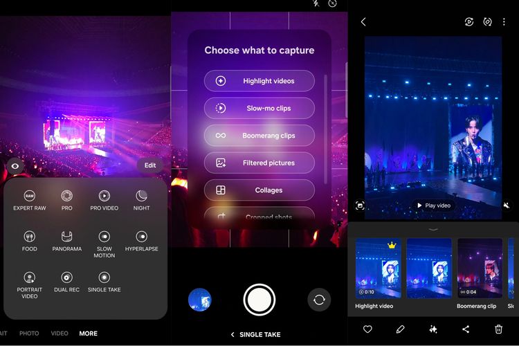 Samsung, NCT 127, Taeyong, Single Take, Johnny, Doyoung, Jungwoo, Haechan, Yuta NCT 127, MARK, Samsung S25 Ultra, Tutorial menggunakan Single Take di HP Samsung Galaxy, Fitur Samsung Galaxy S25 Ini Bisa Ambil Foto, Video, Boomerang di Konser NCT 127 Taipei Sekali Klik
