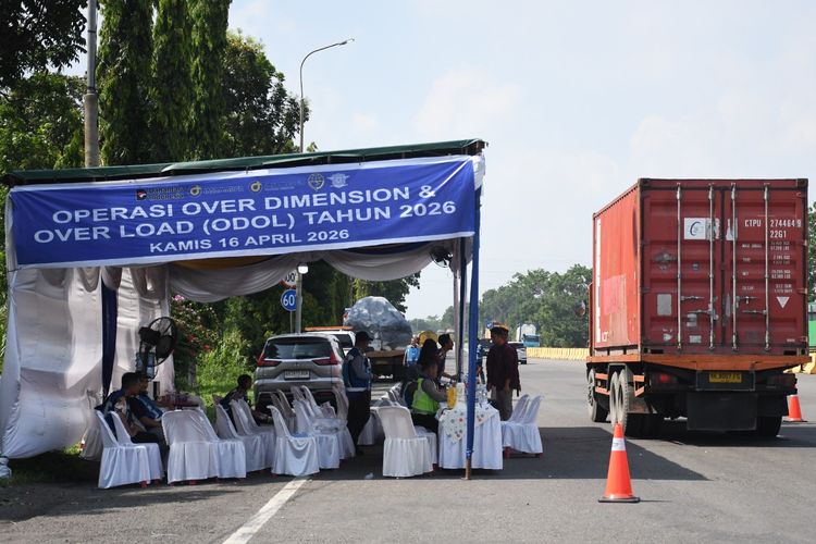 ODOL, truk, Puluhan Truk ODOL Ditindak di Tol Belawan–Medan