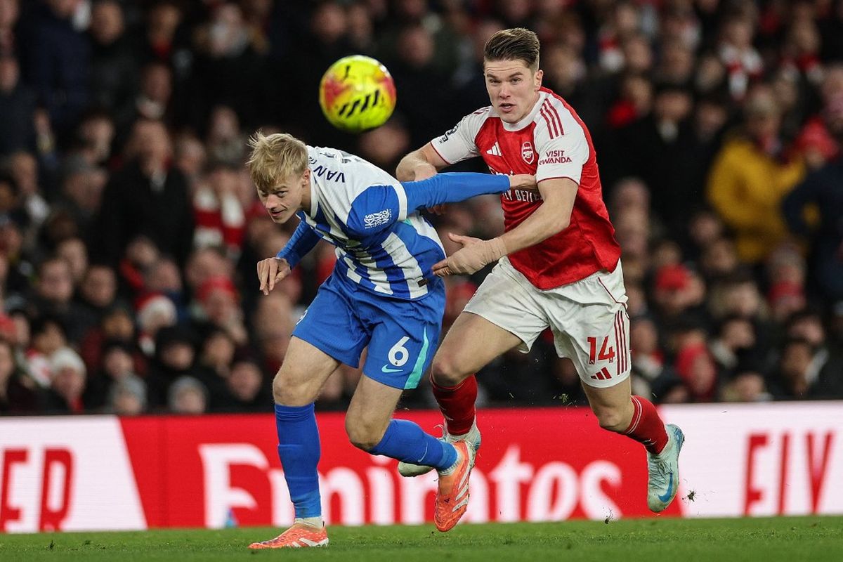 Liga Inggris, Arsenal, Martin Odegaard, Georginio Rutter, Diego Gomez, Brighton, Arsenal vs Brighton, Hasil Arsenal Vs Brighton 2-1, The Gunners Amankan Puncak Klasemen