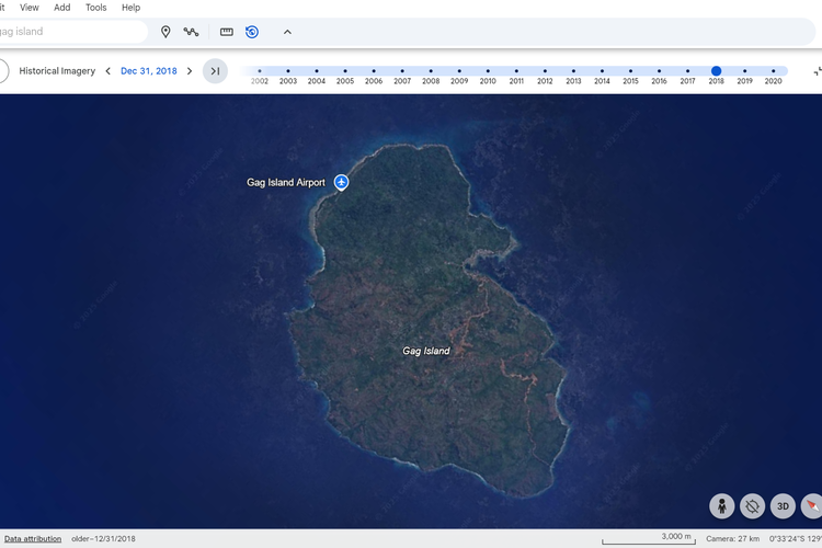 Pulau Gag, Raja Ampat, tambang nikel, Tambang Nikel, Pulau Gag Raja Ampat, Dari Hijau ke Coklat, Citra Satelit Ungkap Perubahan Pulau Gag akibat Tambang Nikel Raja Ampat