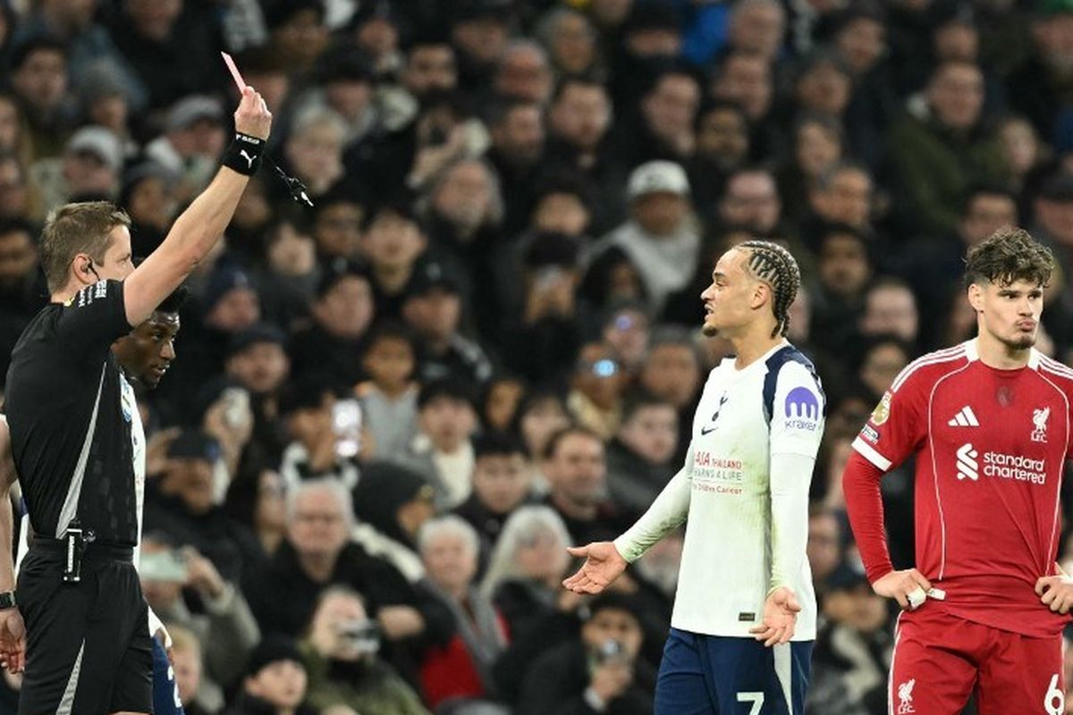 Liverpool, Xavi Simons, Hasil Tottenham Vs Liverpool 1-2: Diwarnai 2 Kartu Merah, The Reds Amankan 3 Poin Tandang