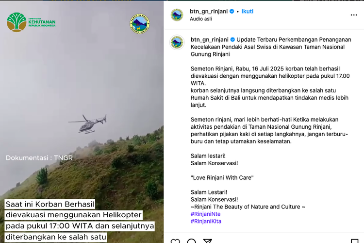 Benedikt Emmeneger, Gunung Rinjani, pendaki Swiss, Pendaki Swiss, pendaki swiss jatuh di rinjani, kondisi lokasi jatuhnya pendaki Swiss, lokasi jatuhnya Benedikt Emmeneger, Bagaimana Kondisi Lokasi Jatuhnya Pendaki Swiss di Gunung Rinjani?