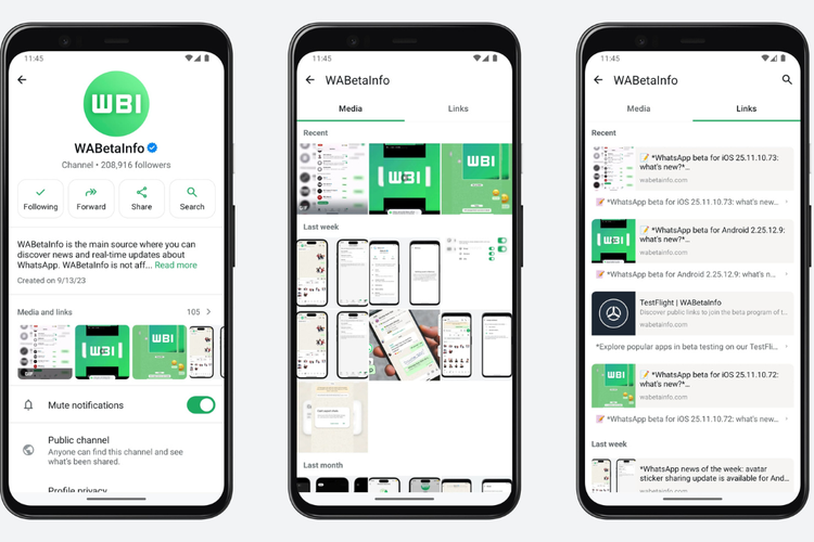 WhatsApp, fitur baru WhatsApp, fitur baru whatsapp, fitur media saluran dan tautan, Cari Foto dan Link di Saluran WhatsApp Bakal Makin Mudah