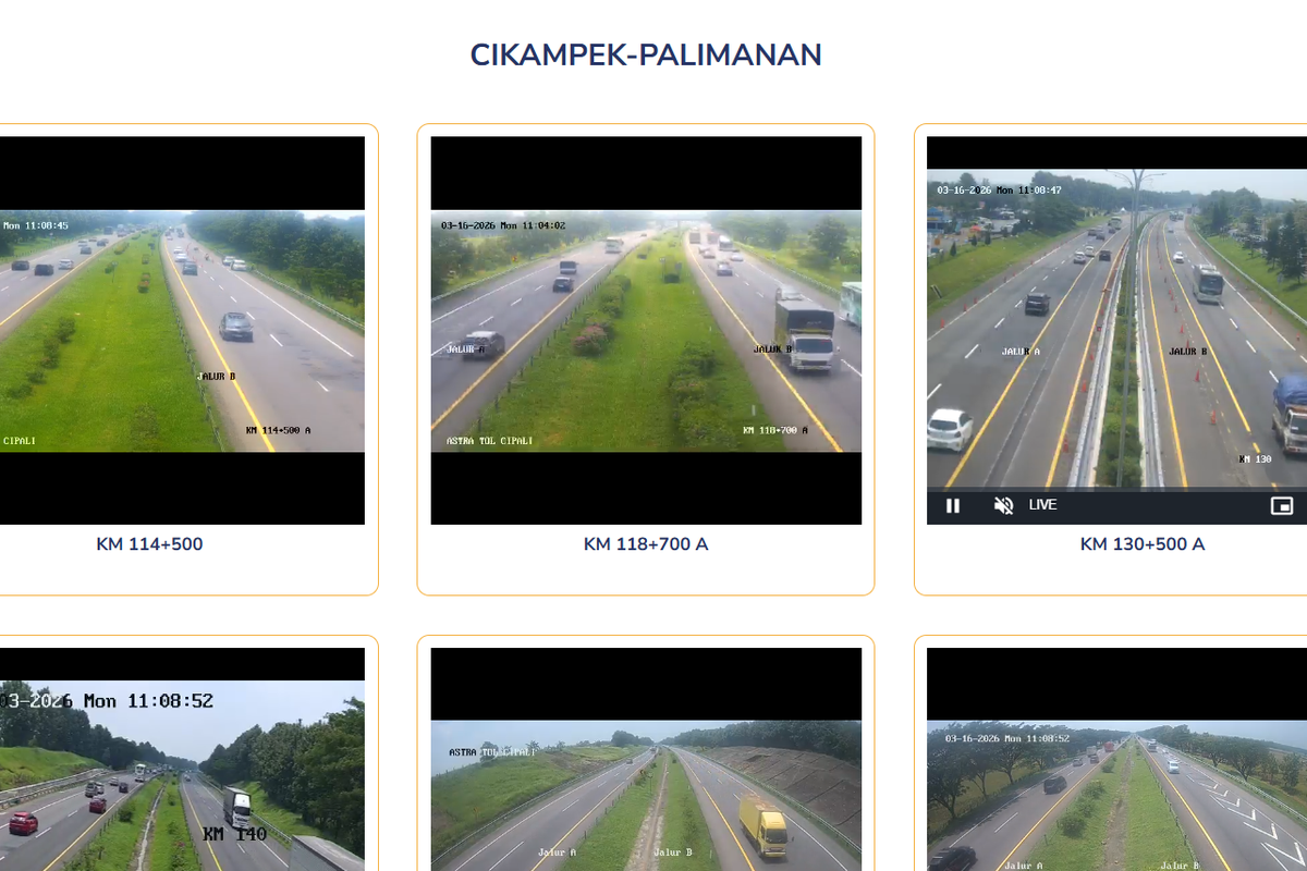 CCTV, mudik, Lebaran, Pantau Arus Mudik Lebaran 2026 Lewat CCTV, Ini Daftar Link yang Bisa Diakses