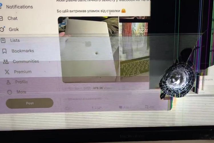 MacBook Air, laptop, MacBook Air Tangkis Peluru Selamatkan Tentara Ukraina, Laptop Tetap Menyala!
