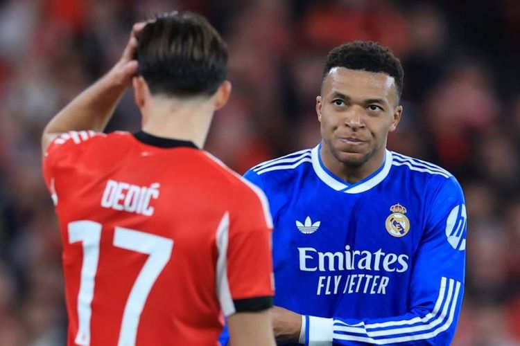 Real Madrid, Benfica, Liga Champions, rasis, Vinicius, Kylian Mbappe, Gianluca Prestianni, Drama Liga Champions Berlanjut, Prestianni Akan Gugat Vinicius dan Mbappe