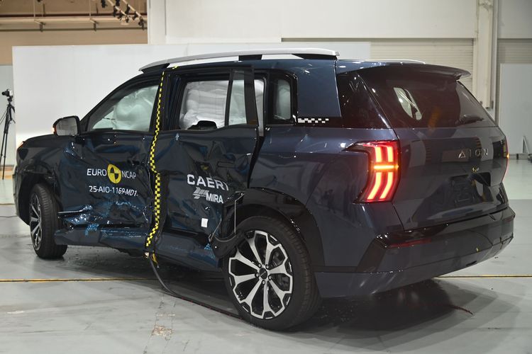 tes tabrak, mobil listrik, Euro NCAP, New Car Assesment Program, Aion, Aion V, AION V Raih Nilai Tinggi dalam Tes Tabrak Euro NCAP