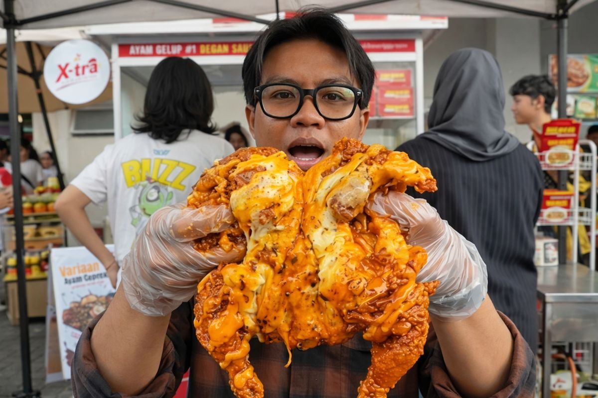 kuliner, PT Master Kuliner Indonesia, Tawarkan Menu mulai Rp 10.000, Gerai D'Celup Chicken Crispy X-tra di Depok Ramai Pembeli