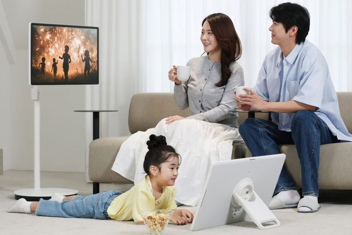 smart tv, Samsung, Samsung Moving Style, Samsung Rilis TV Moving Style, Televisi Portable yang Bisa Dijinjing