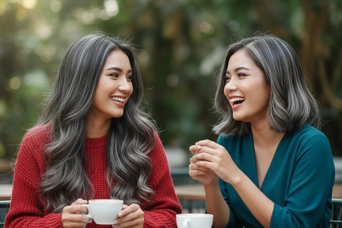 Rambut beruban, uban, Trik Pilih Warna Baju yang Tepat untuk Pemilik Rambut Beruban, Biru atau hijau tua, Hitam, lavender, atau pink hangat, Jewel tone, Merawat uban agar halus dan tidak menguning