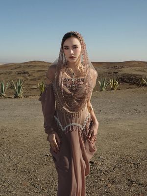Mahalini, Diana M Putri, Diana Couture, Gaya Anggun Mahalini di Marrakech, Kenakan Gaun Desainer Langganan BLACKPINK