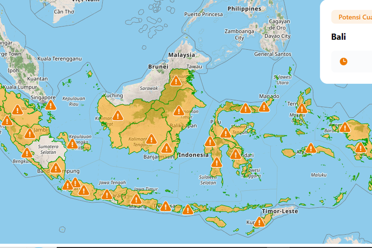 BMKG, cuaca hari ini, cuaca ekstrem hari ini, cuaca 18 oktober, potensi cuaca ekstrem 18 oktober, potensi cuaca ekstrem hari ini, Cuaca 18 Oktober: Pola Hujan Meluas, Daerah Mana Saja?