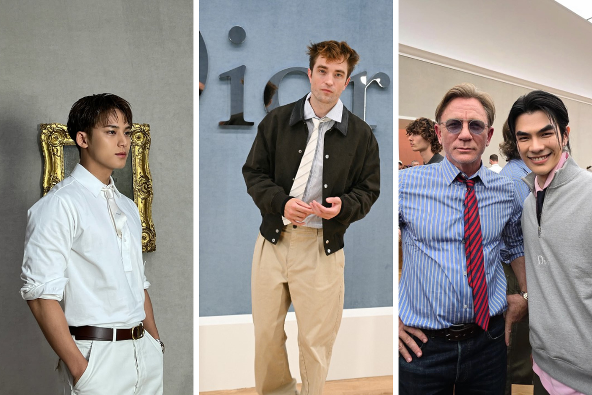 Dior, Rihanna, Robert Pattinson, Pharell, Daniel Craig, Sabrina Carpenter, Mingyu Seventeen, Jonathan Anderson, Apo Nattawin, jonathan anderson dior, pharell, mingyu dior, mile phakphum, Gaya 8 Artis di Dior Men Paris Fashion Week, Robert Pattinson hingga Mingyu, 1. Rihanna, 2. Pharell Williams, 3. Mingyu, 4. Daniel Craig, 5. Mile Phakphum, 6. Robert Pattinson, 7. Sabrina Carpenter, 8. Apo Nattawin