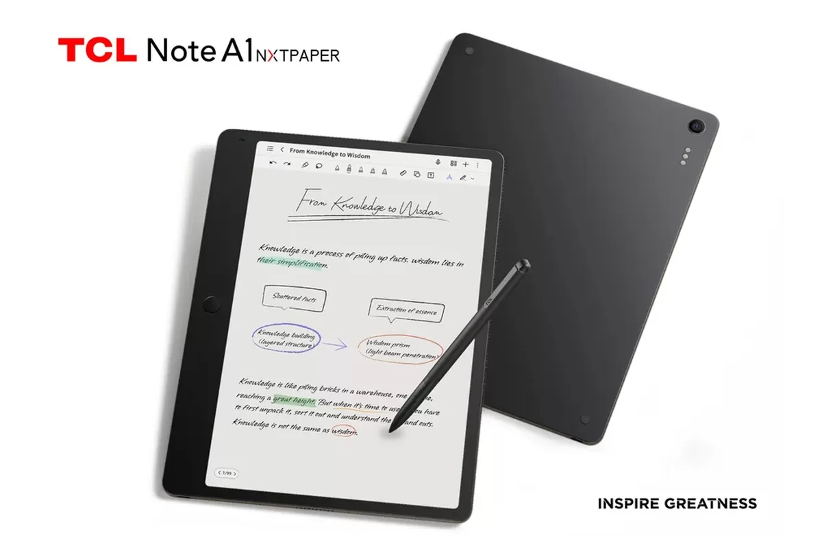 tablet, spesifikasi, TCL Note A1 Nxtpaper, harga, TCL Rilis Note A1 Nxtpaper, Tablet Baca Mirip Kindle tapi Lebih Canggih