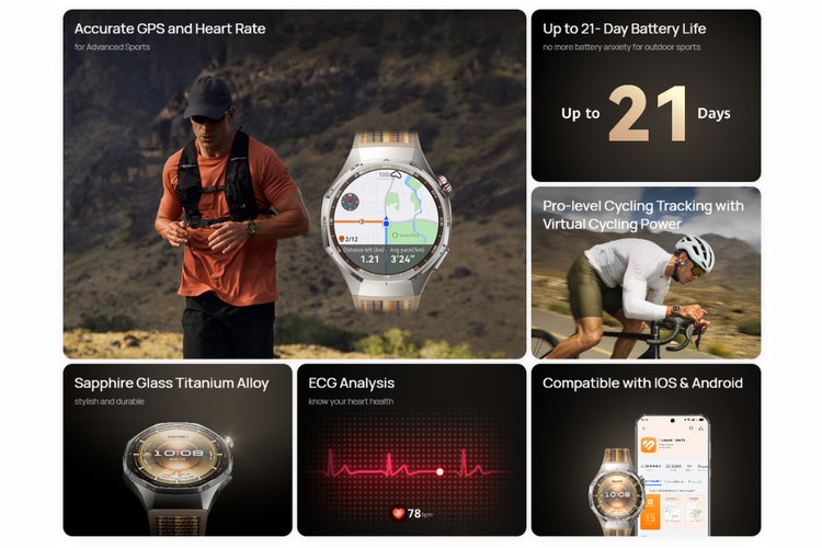 huawei, Huawei GT 6, spesifikasi Huawei GT 6, harga Huawei GT 6, Huawei GT 6 Pro, Smartwatch Huawei Watch GT 6 Resmi, Usung Material Titanium dan Tahan Kondisi Ekstrem