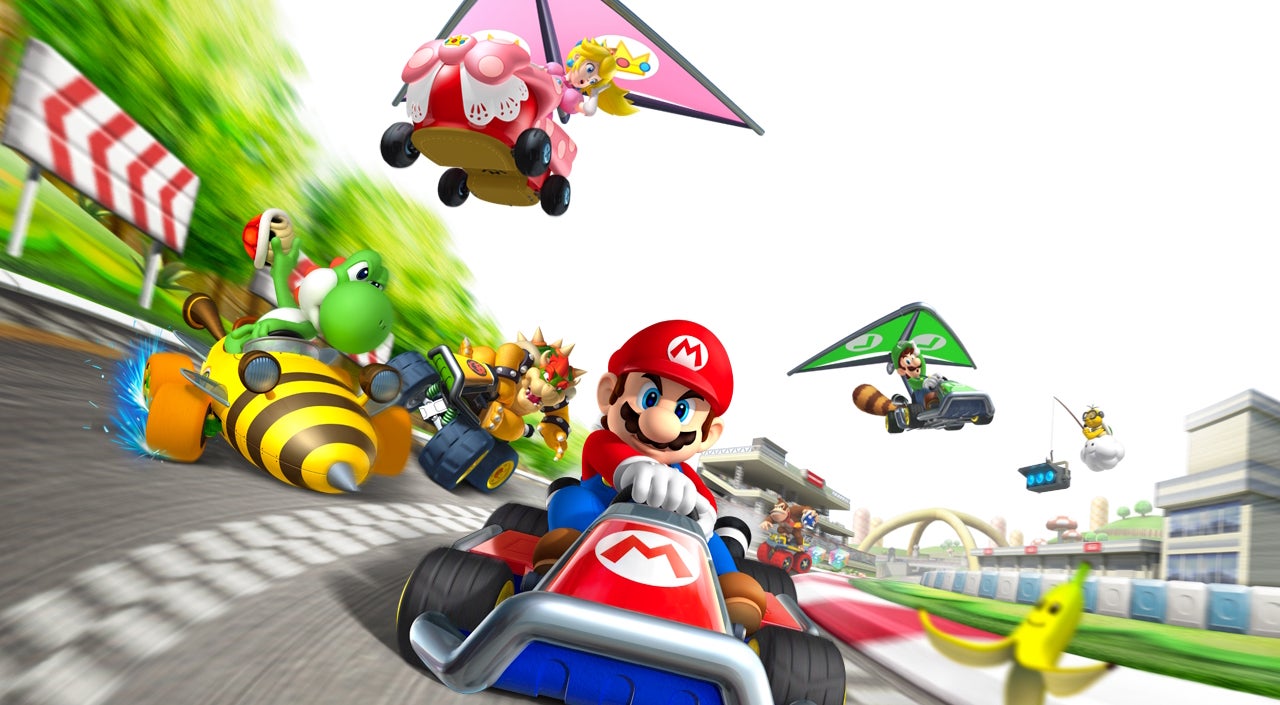 11. Mario Kart: Super Circuit, 10. Mario Kart Tour, 9. Super Mario Kart, 8. Mario Kart 64, 7. Mario Kart 7, 6. Mario Kart Wii, 5. Mario Kart 8, 4. Mario Kart DS, 3. Mario Kart World, 2. Mario Kart: Double Dash!!, 1. Mario Kart 8 Deluxe
