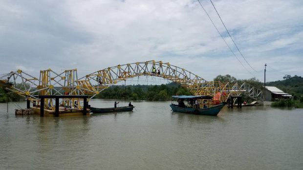 8 Wisata Jembatan Apung, Pesona View Sungai dan Aktivitas Masyarakat, 1. Jembatan Apung Kapal Laut, 2. Jembatan Perahu Apung H Endang, 3. Jembatan Apung Bongas, 4. Jembatan Apung Leuwidulang Karanganyar-Tanjungjaya Cihampelas, 5. Ah Poong Sentul, 6. Jembatan Apung Surapatin, 7. Jembatan Apung Sasak Bodas (Cangkorah), 8. Jembatan Apung Situ Rawa Kalong
