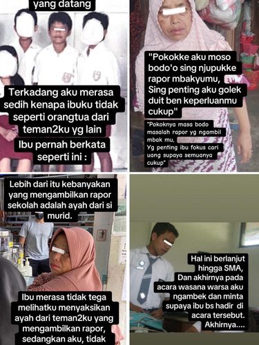 Array,Viral Pria ini Ungkap Alasan Ibu Tidak Pernah Mau Ambil Rapor ke Sekolah