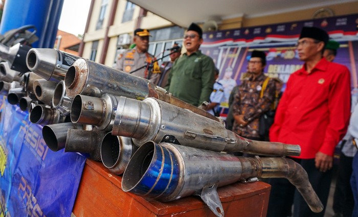 Array,Pakai Knalpot Bising Siap-siap Kena Tilang, Polisi Punya Alat Ukurnya
