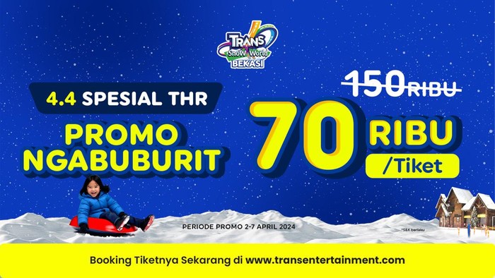 Array,Tiket Main Ski dan Salju Diskon Jadi Rp 70 Ribu di Trans Snow World Bekasi