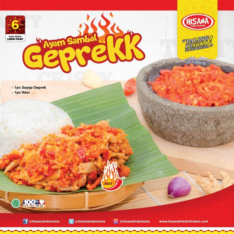 Maknyus! 10 Ayam Geprek dengan Sambal Super Pedas di Jakarta, 1. Warung Emak Latah, 2. Ayam Blenger PSP, 3. Rocky Rooster, 4. Lazatto, 5. Ayam Geybok Bang Jarwo, 6. Ayam Geprek Master, 7. Hisana, 8. Ayam Geprek Crispy Senopati, Cek di Halaman Berikutnya!, 9. Chicken Geprek Bang Rohmani, 10. Ayam Geprek Kriuk Bu Ani