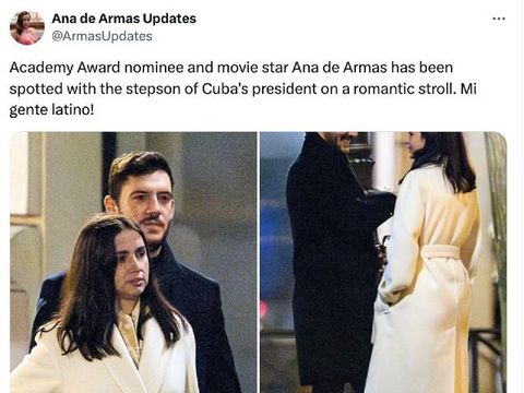 Array,Ana de Armas Kepergok Ciuman dengan Anak Tiri Presiden Kuba