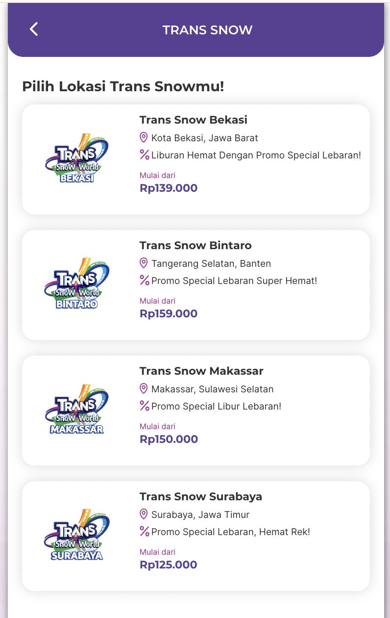 Array,Liburan Seru di Trans Snow World! Tiket Masuk Mulai Rp 125 Ribu