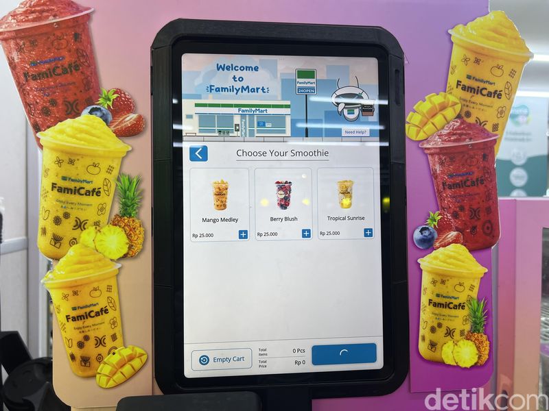 Array,Bikin Smoothies Mangga dan Berry Pakai Mesin di Minimarket Jepang