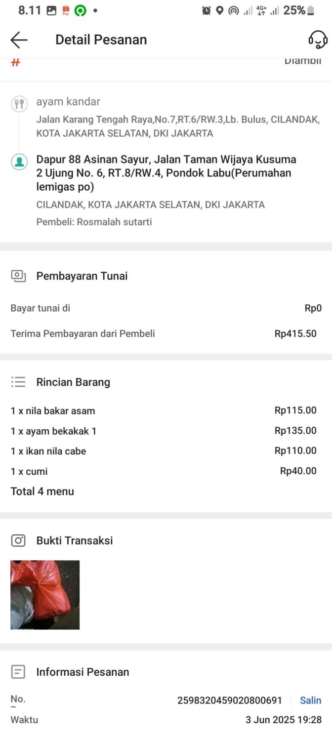 Kronologi Ojol Dapat Orderan Makanan dari Resto Fiktif, Isinya Batu!,   1. Pesan empat menu, 2. Titik restoran tidak dikenali, 3. Pelanggan minta dibatalkan pesanannya, 4. Pelayan kepergok melakukan kecurangan, 5. Pelanggan mengakui kesalahan, 6. Makanan berisi batu