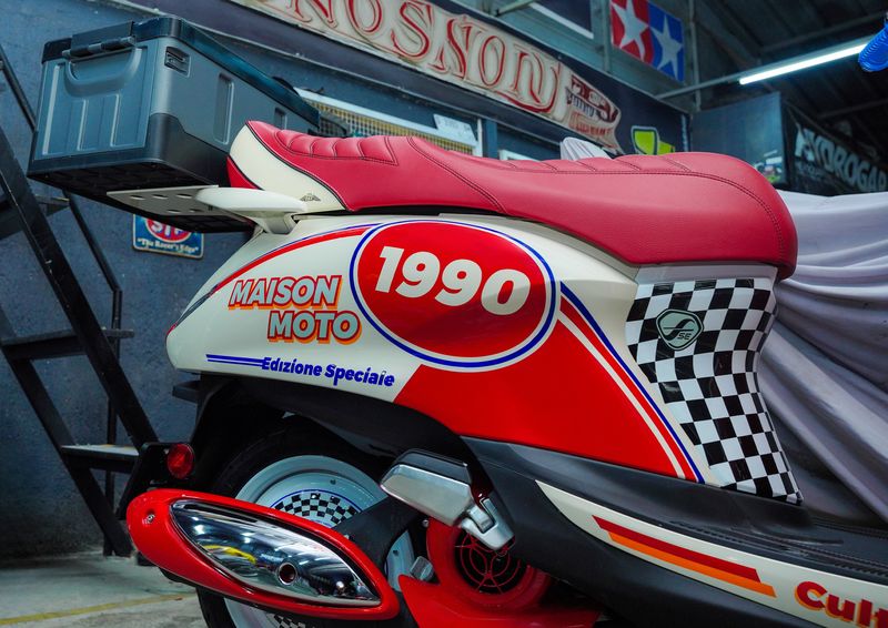 Array,Tampil Beda, Yamaha Grand Filano Ini Dimodifikasi Nuansa Vintage-Rally
