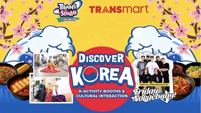 K-Popers Merapat! Ada Festival Discover Korea di Trans Studio Cibubur, Aktivitas Seru yang Wajib Kamu Coba di Discover Korea 2025, Friday Noraebang, Karaoke Bareng Lagu K-Pop Favorit!, Hanbok Experience, Foto Cantik ala Drakor, Fashion Show, Inspirasi OOTD ala Korea, Street Food Korea, Kulineran ala Itaewon, Kompetisi Seru, dari Mukbang sampai Dance Cover, Harga Tiket Discover Korea 2025, Berikut harga tiket masuk Discover Korea yang ramah kantong:, Beli Tiket di Situs Resmi Terpercaya!
