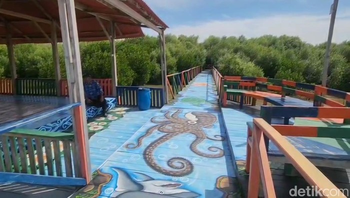 Array,Menelusuri Jalur Mural di Hutan Mangrove Muara Mundu