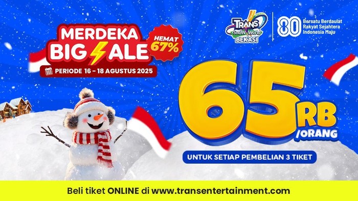 Array,Promo Terbatas! Main Salju di Trans Snow World Bekasi Cuma Rp 65.000!