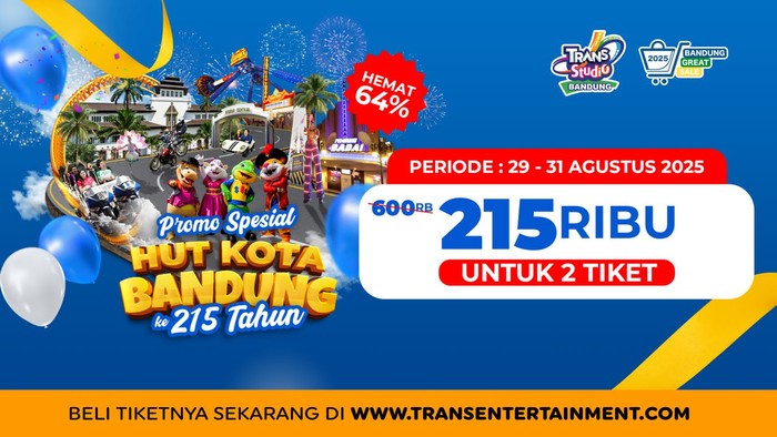 Array,Bandung Great Sale, 2 Tiket Trans Studio Bandung Cuma Rp 215 Ribu!