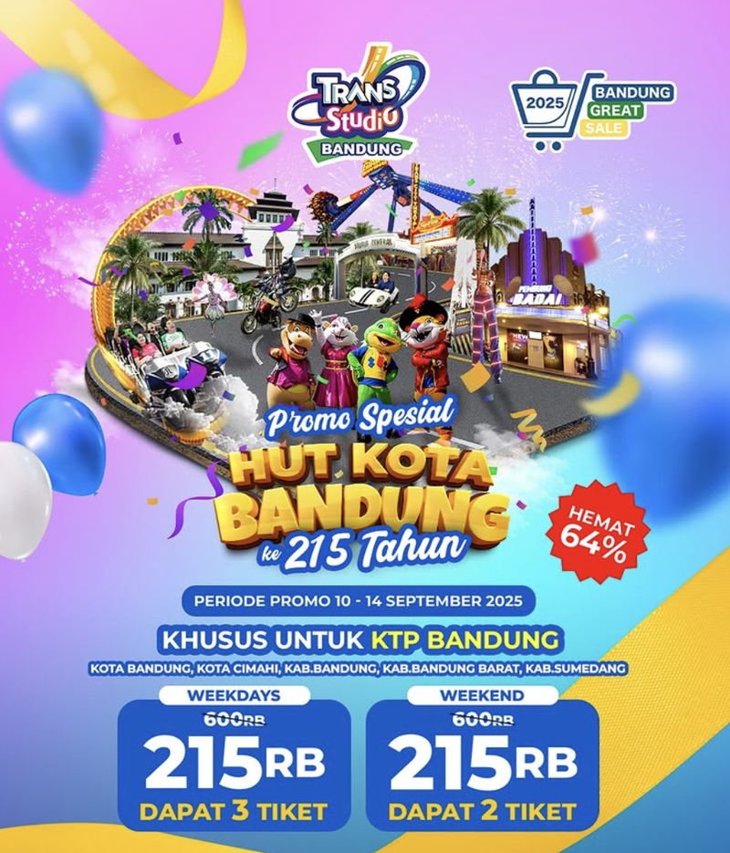 Array,Liburan di Bandung Makin Hemat, Golden Ticket Trans Studio Hanya Rp 200 Ribuan