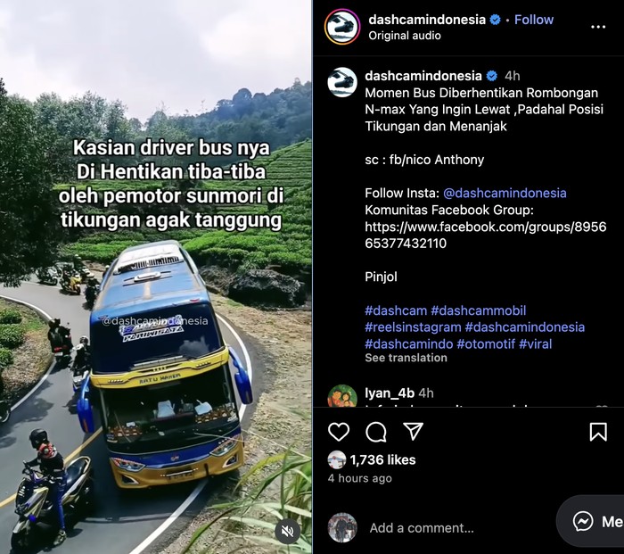 Array,Pengakuan Pemotor Nmax Adang Bus di Tikungan: Bukan Arogan, tapi Mau Urai Macet