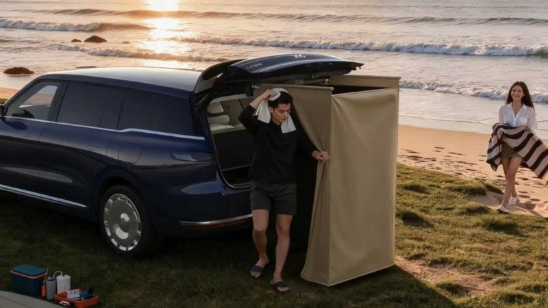 Array,Makin Unik Aja, Mobil Hybrid Punya Shower buat Mandi