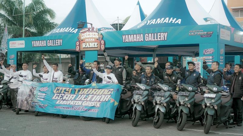 Array,Grebek Pasar Rame di Gresik, Yamaha Buktikan Ketangguhan GEAR ULTIMA
