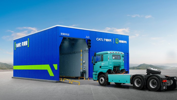 Array,CATL Kembangkan Sistem Baterai Swap untuk Truk Listrik