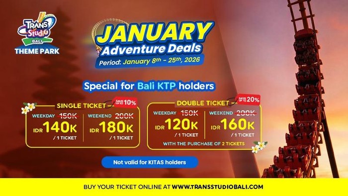 Array,Awali Tahun 2026 dengan Momen Seru di Trans Studio Theme Park Bali