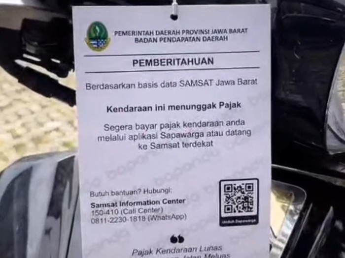 Array,Mobil-motor Dipasang Hang Tag Gegara Nunggak Pajak? Ini yang Harus Dilakukan