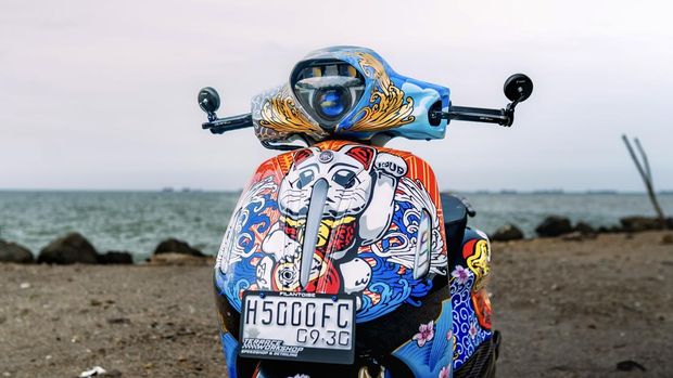 Array,Modifikasi Yamaha Grand Filano Ini Usung Tema Jepang