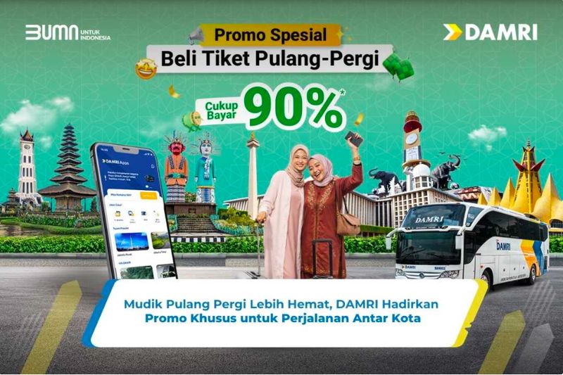 Array,DAMRI Beri Harga Diskon Tiket Pulang-Pergi Buat Pemudik 2026, Cek Deh!