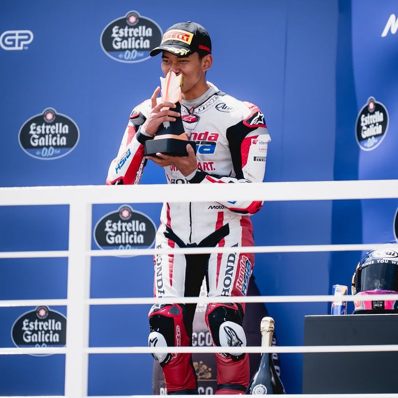 Array,Pujian Media Asing Buat Veda Ega Pratama usai Cetak Sejarah di Moto3