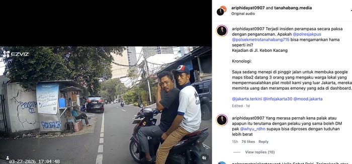 Array,Cuma Menepi Lihat Maps, Preman Tanah Abang Palak Mobil 'Pelat Luar' Rp 300 Ribu