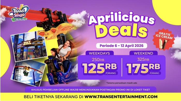 Array,Aprilicious Deals di Trans Studio Cibubur Kasih Kamu Promo Hemat & Free Ice Cream!