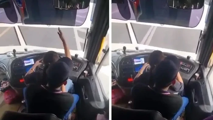 Array,Sopir Bus Viral Pangku Wanita Sambil Nyetir Dipecat Operator