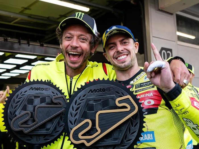 Array,Diggia Nggak Nyangka Bisa Rayakan Kemenangan MotoGP Bareng Valentino Rossi