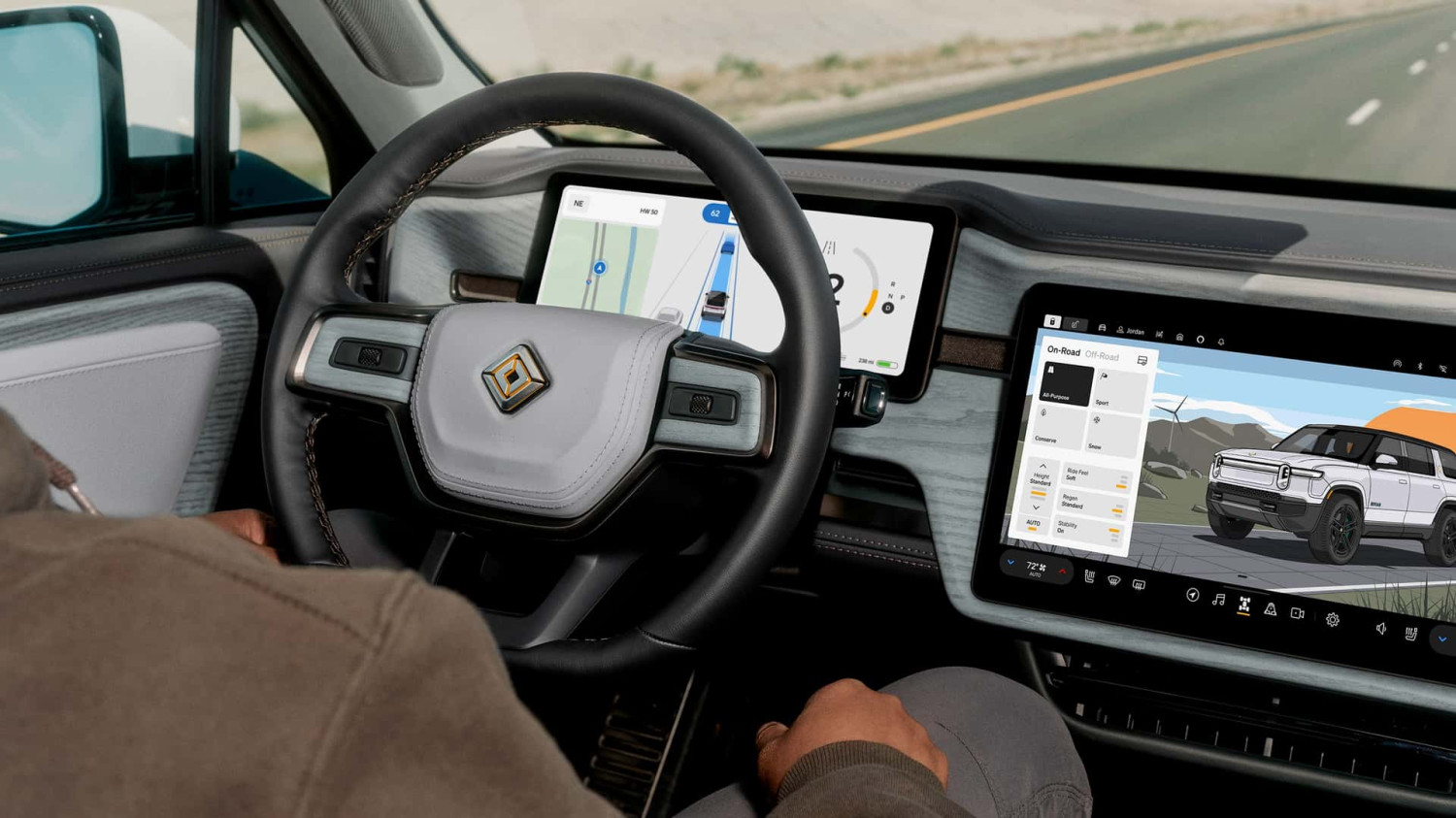 Rivian Universal Hands Free, Bebas Genggam Universal, Fitur Baru yang Berhubungan dengan Otonomi, Tendangan Belok, Kunci Berbasis Telepon Baru