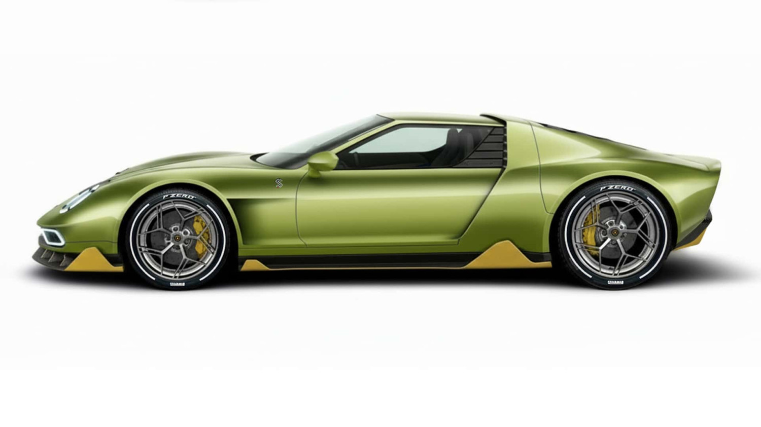 Rendering Lamborghini Miura oleh Andrea Sassano